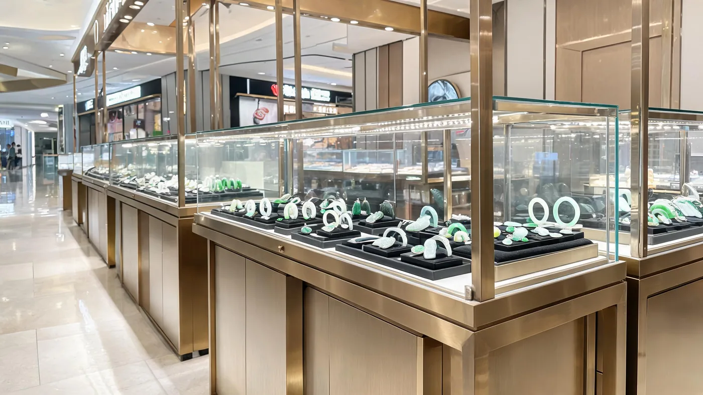 整店交付首饰玉器展柜,展示柜厂家免费设计更贴心 配图 2