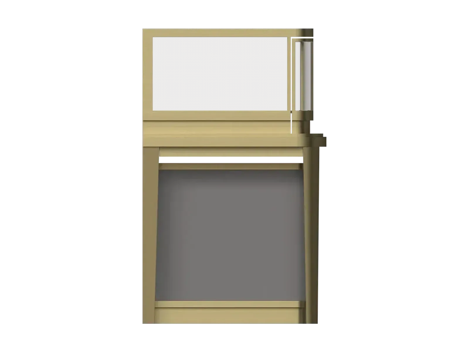 低柜带地柜侧视图
