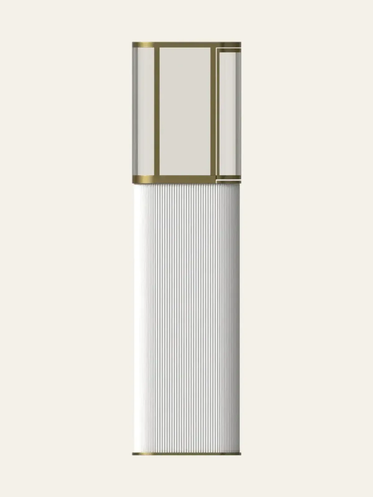 奶油白中岛高柜侧视图