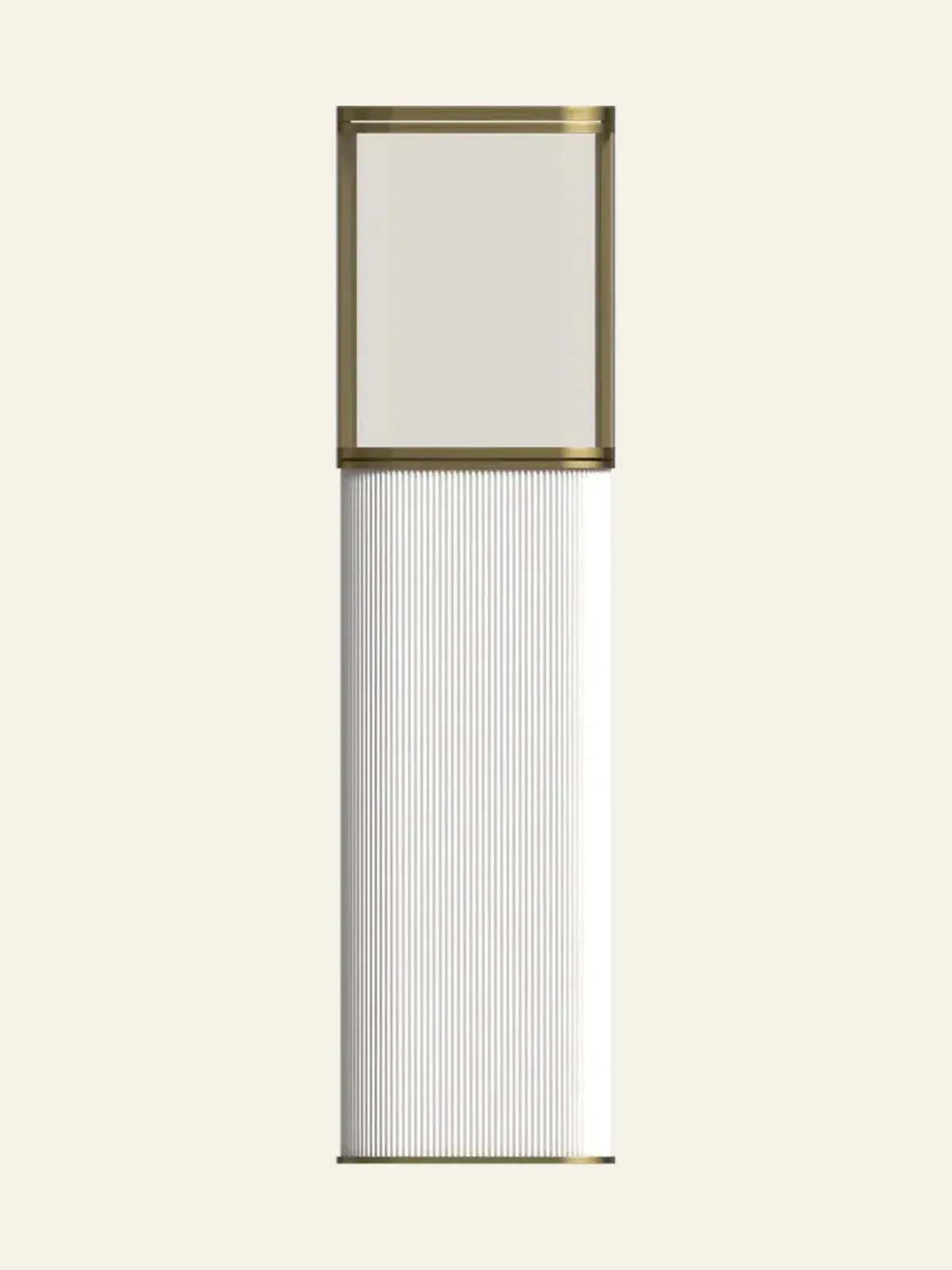 奶油白中岛高柜前视图