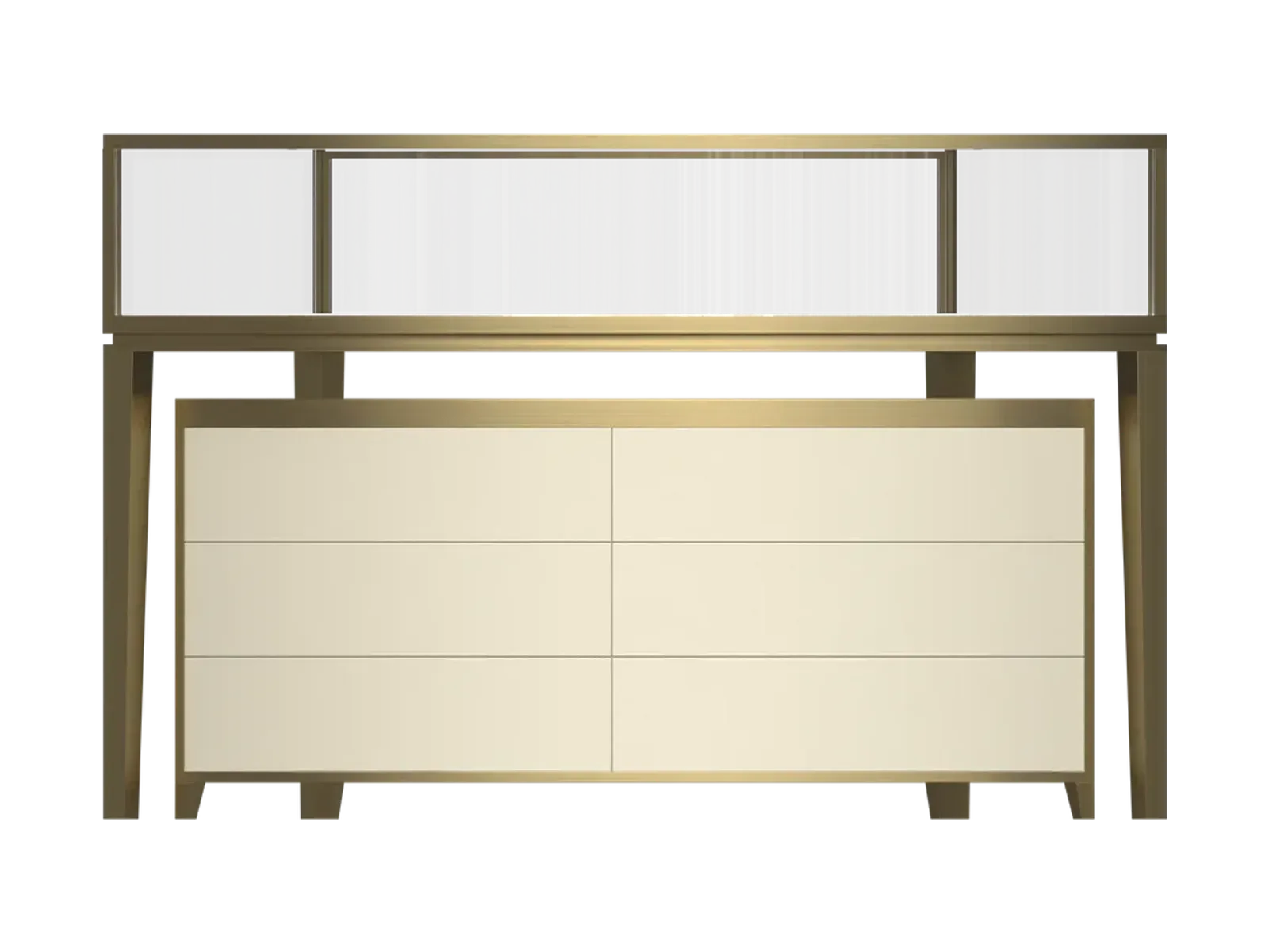 圆柜扇形珠宝展示柜 3视图1
